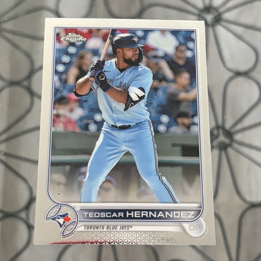Teoscar Hernandez 2022 Topps Chrome Toronto Blue Jays Baseball Card